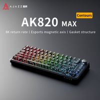 ajazz ak820 max nuevo interruptor magnetico tipo c con cable teclado para juegos de ordenador teclado mecanico efecto de iluminacion rgb fresco