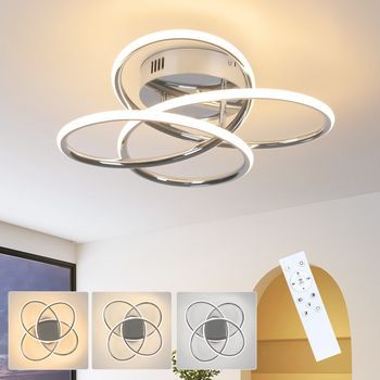 Lámpara De Techo Led Nettlife Para Pasillo, Regulable, Con Mando A Distancia, Diseño Moderno En Forma De Mariposa, 36 Cm, 44 W