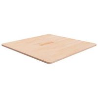 tablero de mesa cuadrada madera de roble sin tratar 70x70x15cm vidaxl