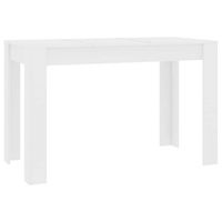 mesa de comedor - mesa de cocina de madera de ingenieria blanco 120x60x76 cm