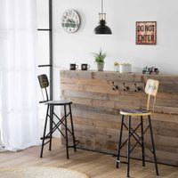 placa de pared de metal marron 30x06x30