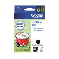 brother lc22ubkxl cartucho original negro de alta capacidad 2400 paginas