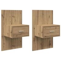 pack 2 uds mesita de noche  armario de noche  mesa de noche roble artesanal 50 x 325 x 80cm