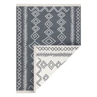 alfombra twin 23000 boho algodon doble cara diamantes flecos ecolr 200x290 cm