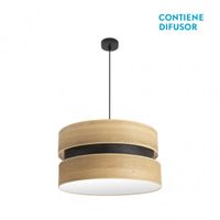 colgante colet 2xe27 negromadera clara regx50x50 cm