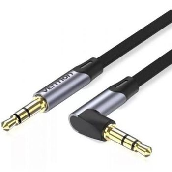 Cable estéreo Vention BANHH Jack 3.5mm macho a Jack 3.5mm macho 2m gris codos 90º