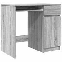 escritorio sonoma gris 86x49x76 cm madera de ingenieria vidaxl