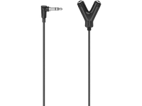 adaptador jack - hama 00205190 de conector 35 mm 90 a 2 enchufes mm 02 m negro