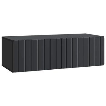 Mueble De Tv De Pared 98 X 41 X 30 Cm Negro Vidaxl