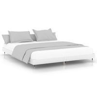cama matrimonial  cama para adultos  estructura de cama madera contrachapada blanca 120x200 cm