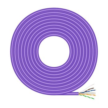 Aisens Cable de Red RJ45 LSZH Cat 6 UTP Rígido AWG23 CCA (Aleación) Violeta 100m