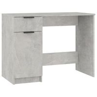 mesa de escritorio   escritorio de despacho  escritorio de madera contrachapada gris hormigon 100x50x75 cm
