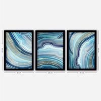 cuadro decorativo enmarcado 3sc39 multicolor 35x45 cm 3 piezas