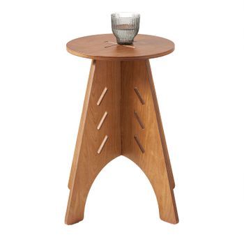 Mesa Auxiliar Con Juntas De Espiga Mesita De Noche Mesa De Centro Para Salón Y Dormitorio 32 X 32 X 48.5 Cm Marrón Hfbt01-k-br Sobuy Es