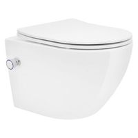 inodoro suspendido con funcion bide 49x36x33 cm blanco ml-design