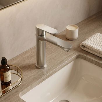 Grifo De Lavabo Logan Brush Nickel Low