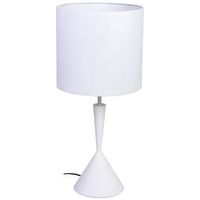 lampara de mesa de metal blanco 30x30x5266h cm