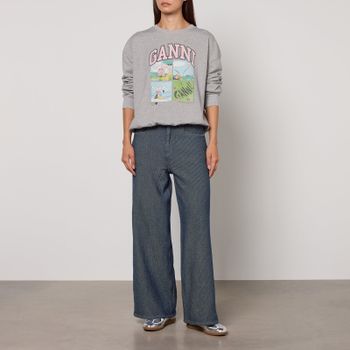 Ganni Isoli BD Organic Cotton-Jersey Oversized Sweatshirt - S/M