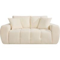 sofa recto leonie en tejido burbuja - 2 plazas - beige