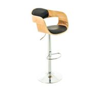 taburete de bar kingston simil cuero naturalnegro 48x50x88 cm