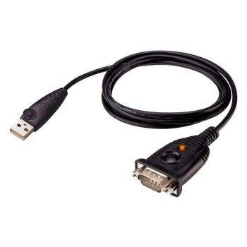 Adaptador USB a RS-232 Aten UC232AF Negro 1.2 m USB tipo A DB-9