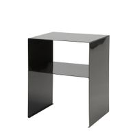 mesa auxiliar de acero negro