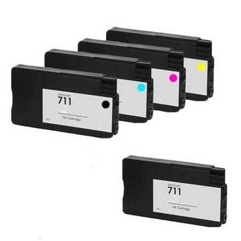 Compatible Multipack HP DesignJet T530 36-in Printer Ink Cartridges (5 Pack) -CZ129A
