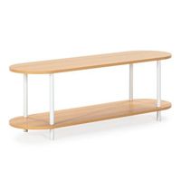 mueble tv montana 2 estantes efecto robleblanco
