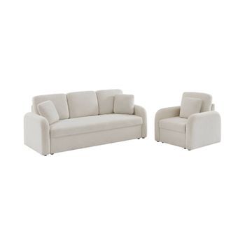 Sofá De 3 Plazas Y Un Sillón Borreguito