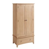 skylar light oak 2 door wardrobe