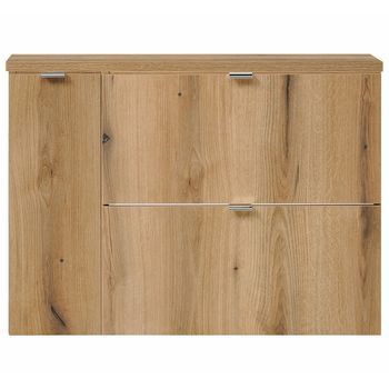 Mueble De Baño Newport Con 2 Cajones Y 1 Puerta 80x60x40 Cm - Efecto Roble [en.casa]