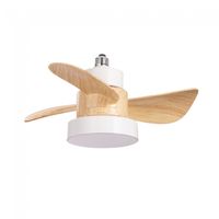 ventilador led rosca e27 debu blancomadera cct dim 15w