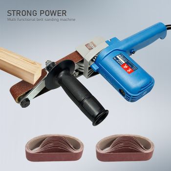 Lijadora de Banda Eléctrica Portátil TUNGFULL 30x533mm, Máquina de Lijado Multifuncional de Alta Potencia para Proyectos de Carpintería y Metal