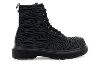 botines con cordones y efecto plisado black 37