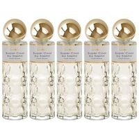 pack de 5 eau de parfum mujer saphir super cool 200 ml