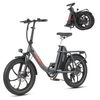 bicicleta electrica maxturn mule - motor 250w bateria 48v20ah 20 frenos de disco mecanicos - gris