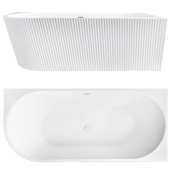 Bañera De Esquina Rea Wenus 170 Derecha Tapa Oro Cepillado, White 170 X 80 X 57,5 Cm