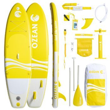 Tabla Paddle Surf 305cm Amarillo - Tabla De Stand Up Paddle Hinchables Para Mar, Ríos Y Lagos.
