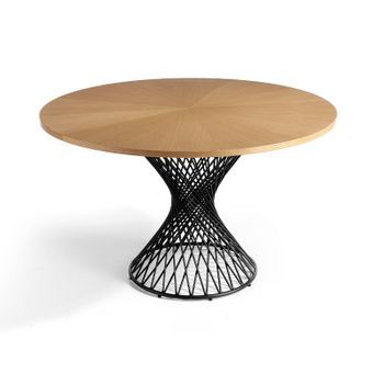 Mesa Comedor Modelo Sinky Ø 137 X 76 - Roble