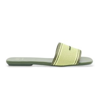 A|X Armani Exchange para mujer. XW002569AF22793M7208 Sandalias Renew verde (40), Tela, Plano, Ninguno, Casual