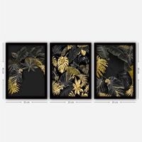 cuadro decorativo enmarcado 3sc92 multicolor 35x45 cm 3 piezas