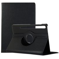 cool funda giratoria polipiel lisa negra para samsung galaxy tab s7 fe t736 124