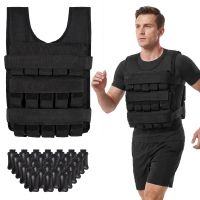 costway chaleco lastrado 30kg con sacos de arena extraibles correas ajustables algodon perla para entrenamiento negro
