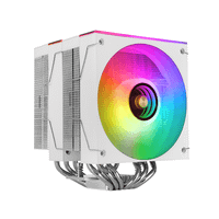 ventilador con disipador de cpu mars gaming mcpux26w tdp 350w doble torre pwm argb blanco