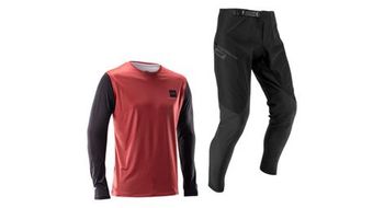 Kit de maillot y pantalon leatt gravity 1 0 rojo de manga larga para ninos