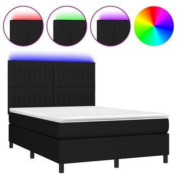Cama Tapizada 193x144x128 Cm Tejido - Negro