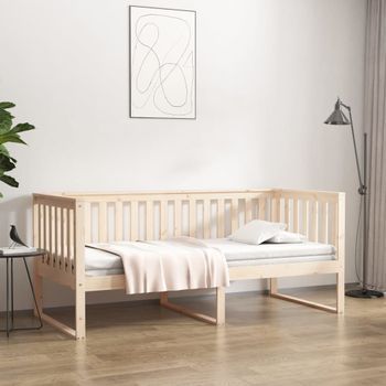 Sofá Cama | Cama Individual | Cama Para Adultos Madera Maciza De Pino 90x190 Cm Cfw69753