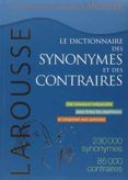 dictionnaire synonymes  contraires