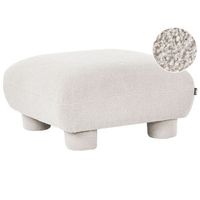 otomana reposapies modular de boucle patas tapizadas de perfil bajo blanco crema mjalbi