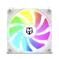 nox hummer easy link ventilador led argb pwm 120mm blanco